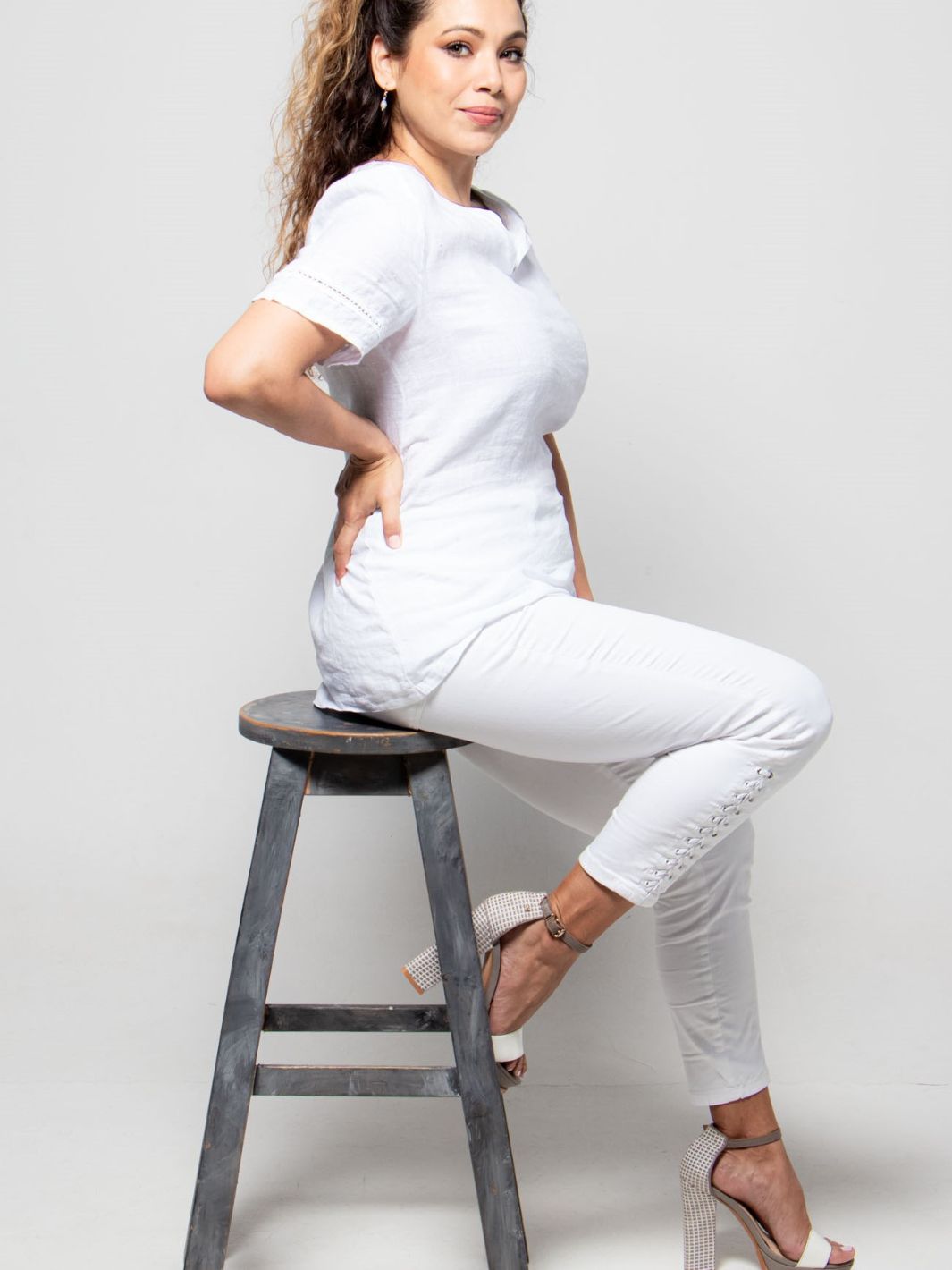 Blusa De Lino Toque Fresco Blusas y Camisas Dine & Dance
