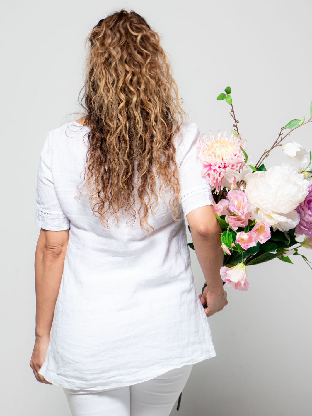 Blusa De Lino Toque Fresco Blusas y Camisas Dine & Dance