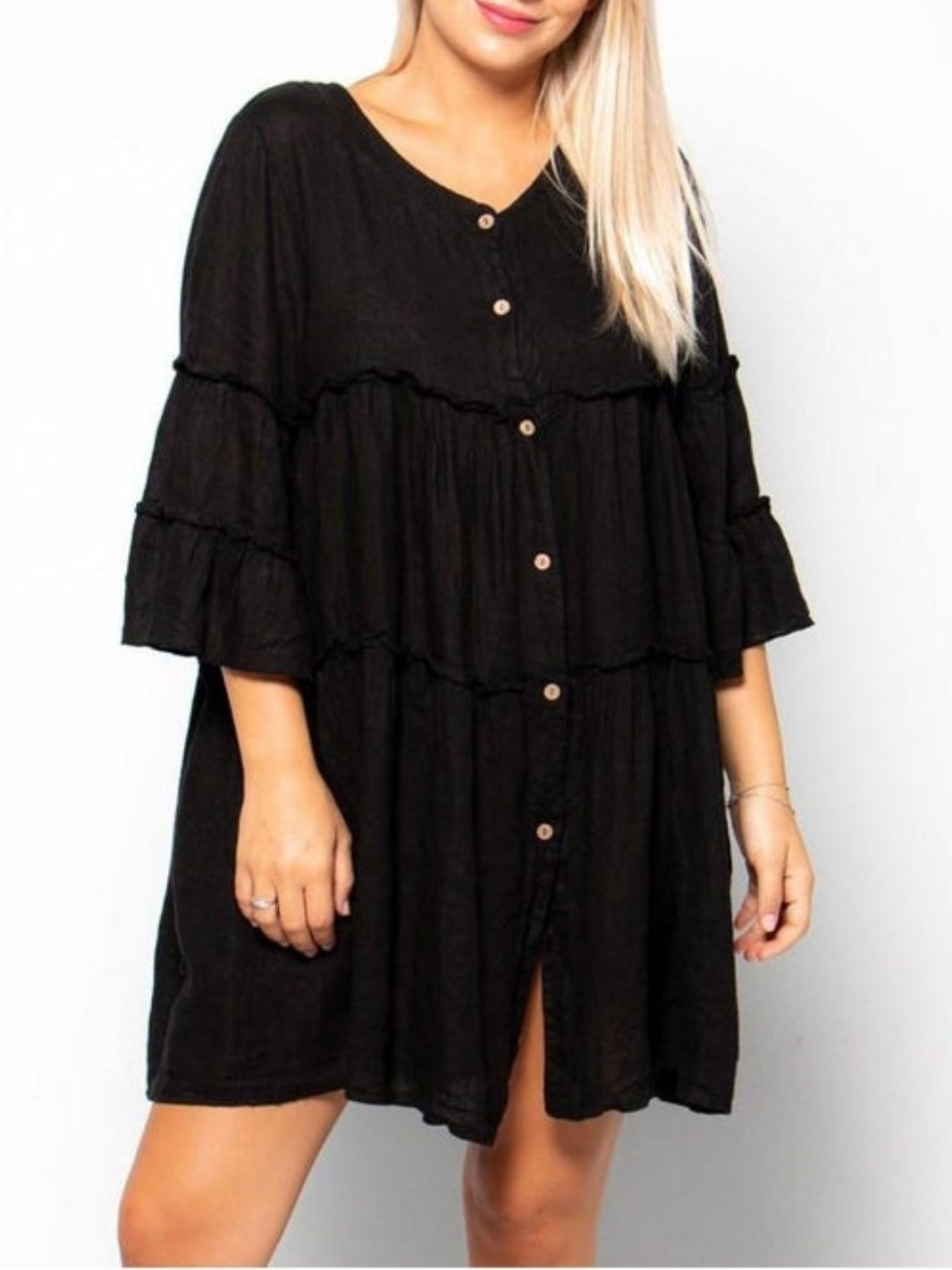 Camisero Botonero De Lino Blusas y Camisas Dine & Dance