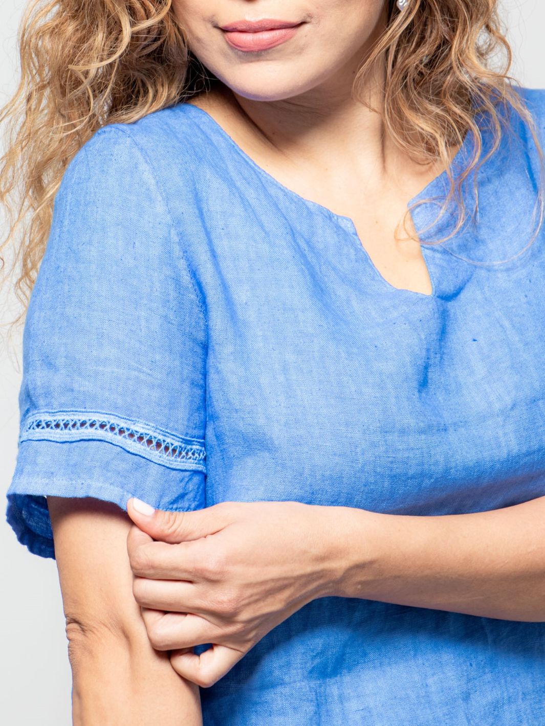 Blusa De Lino Toque Fresco Blusas y Camisas Dine & Dance