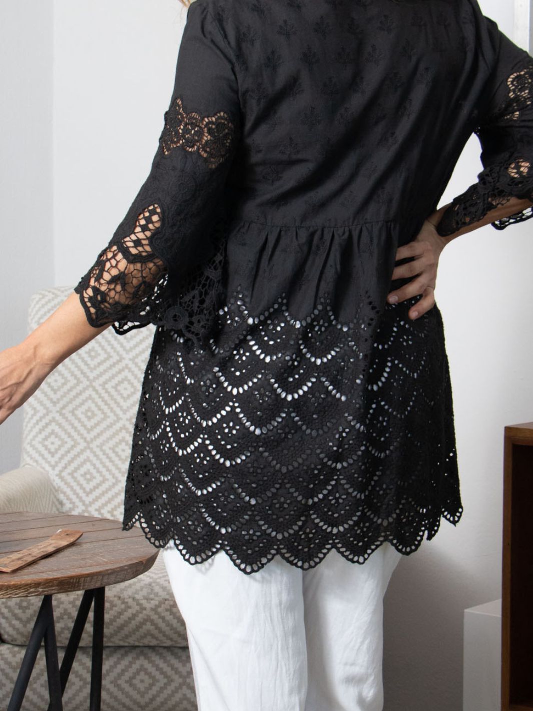Blusa Bordada Romance Blusas y Camisas Dine & Dance