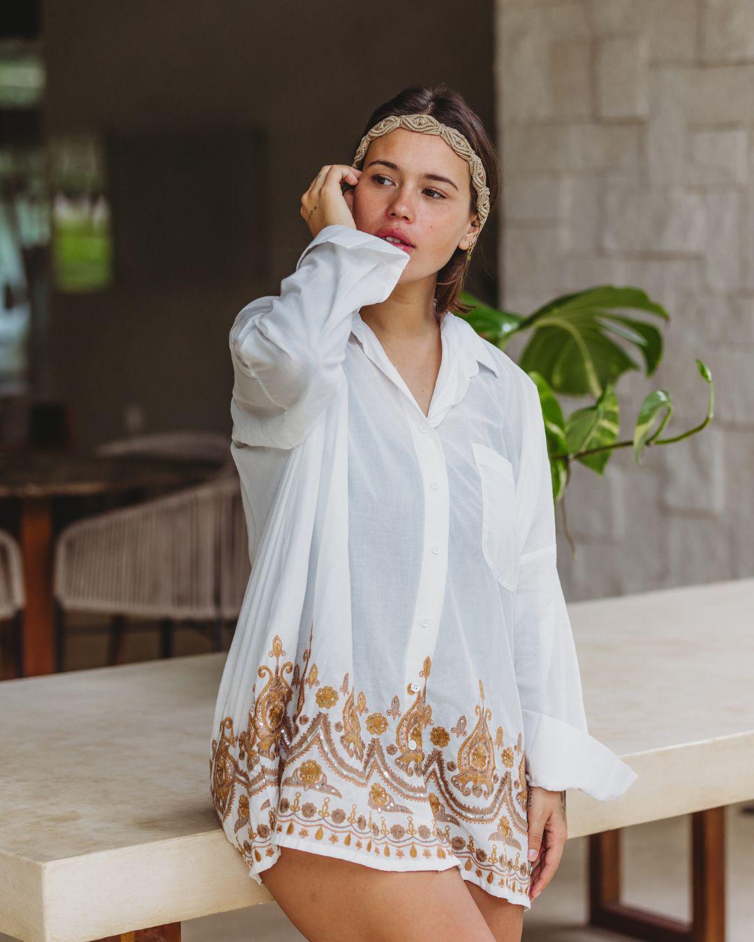Camisa Toque De La India Blusas y Camisas Dine & Dance