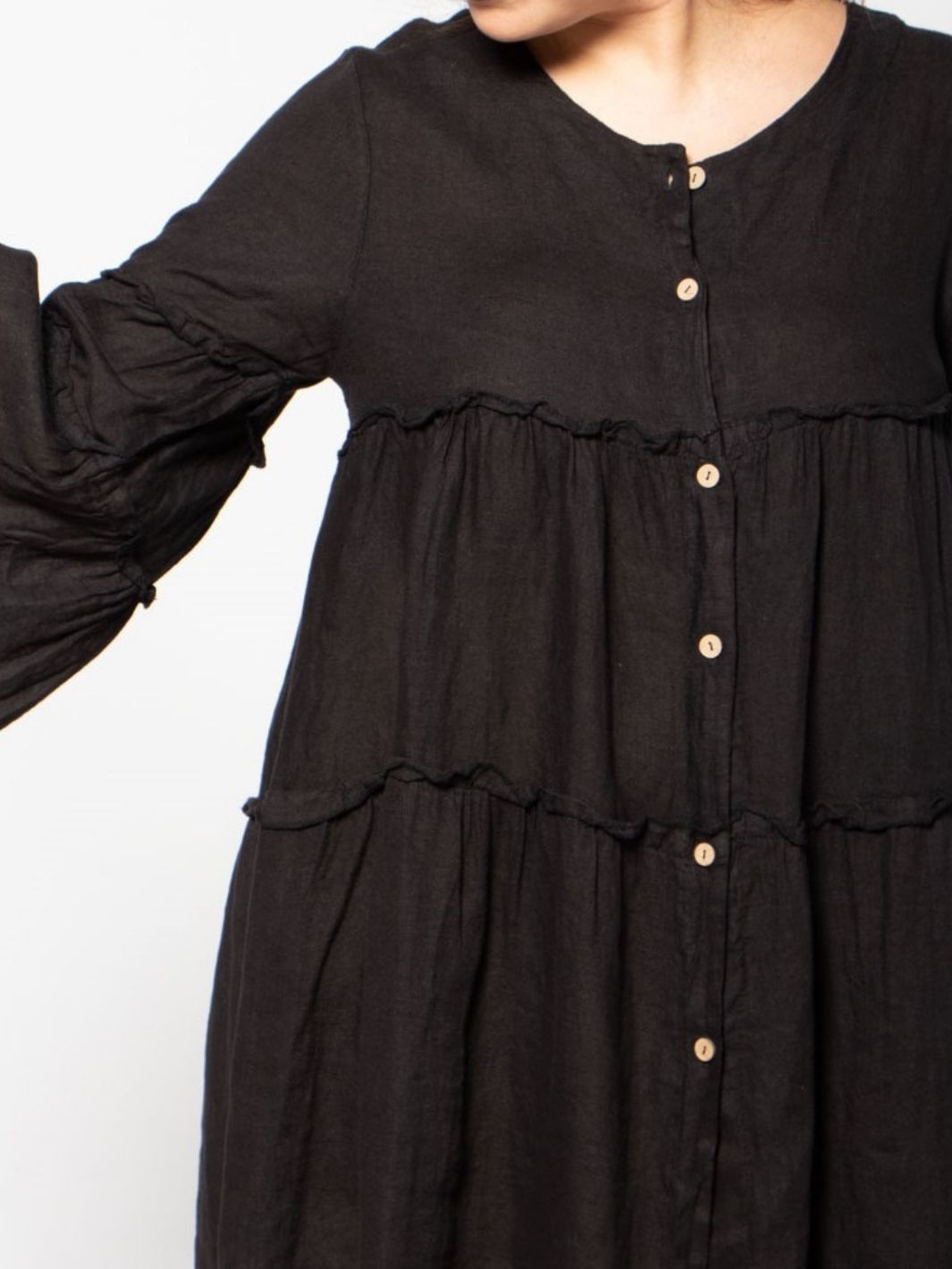Camisero Botonero De Lino Blusas y Camisas Dine & Dance