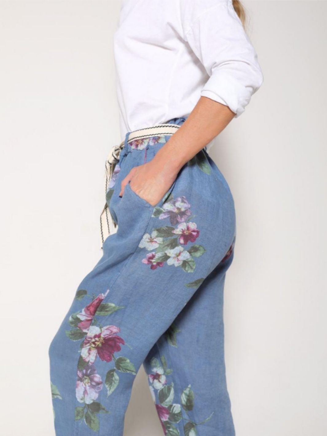Pantalón De Lino Primavera Eterna Pantalones Dine & Dance