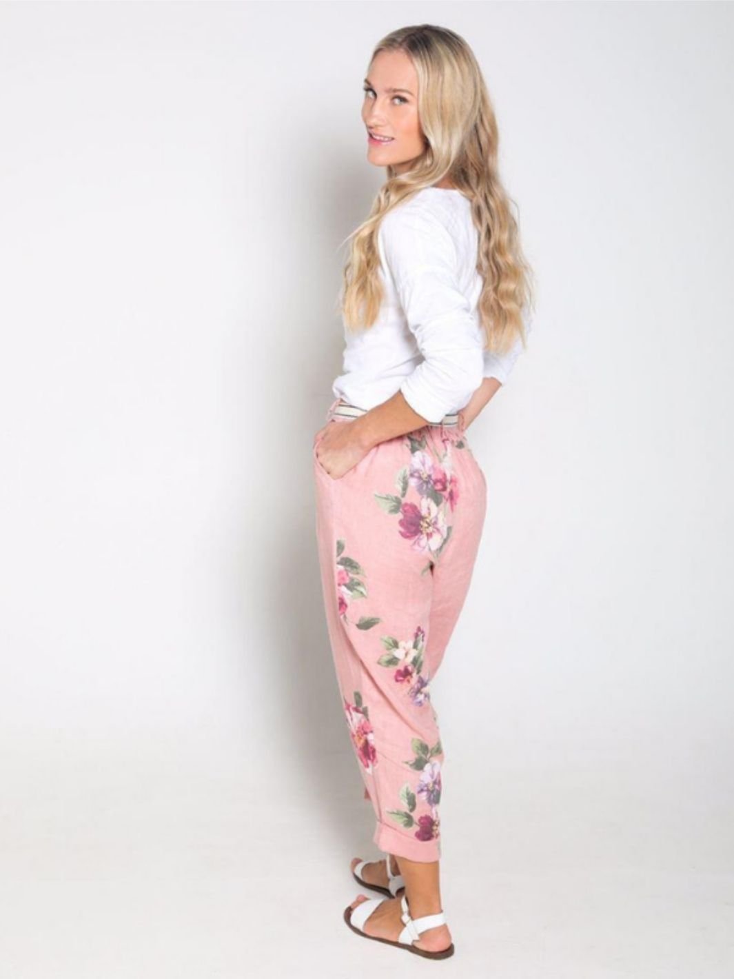 Pantalón De Lino Primavera Eterna Pantalones Dine & Dance