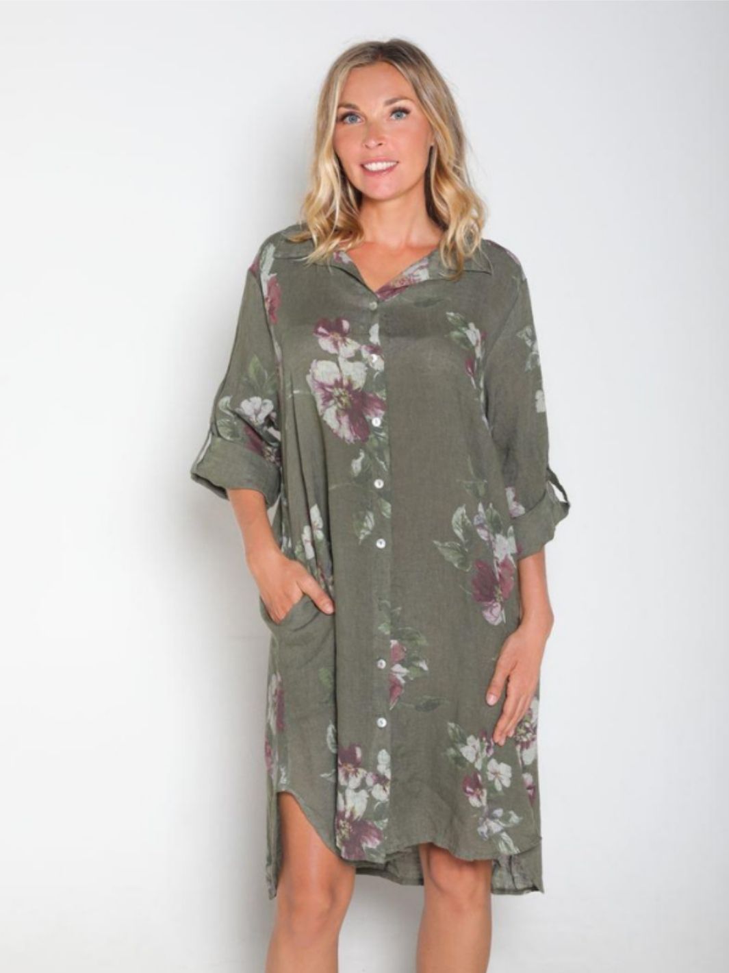 Vestido Camisero Jardín De Lino Vestidos Dine & Dance