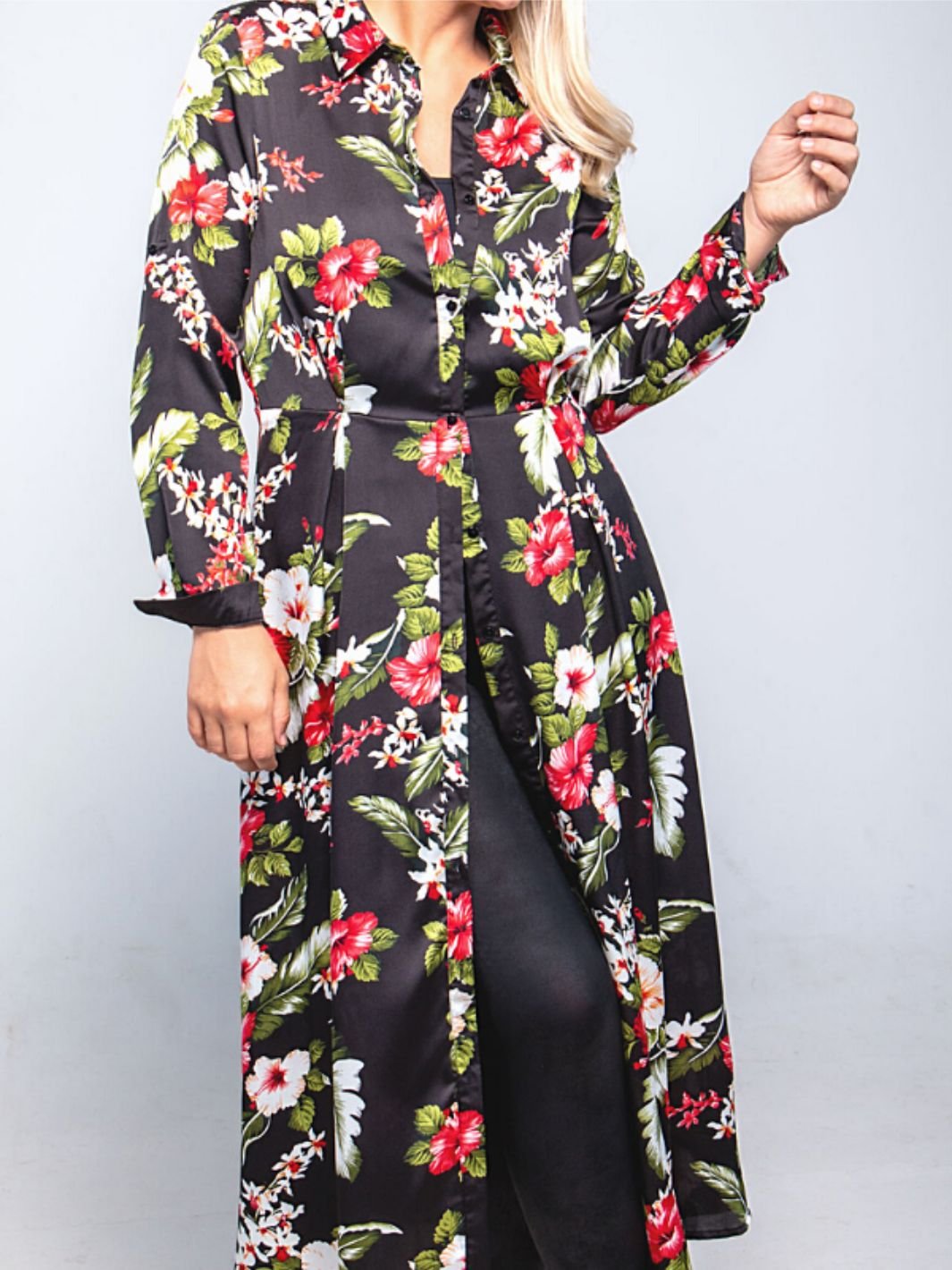 Vestido Túnica Floral Vestidos Dine & Dance