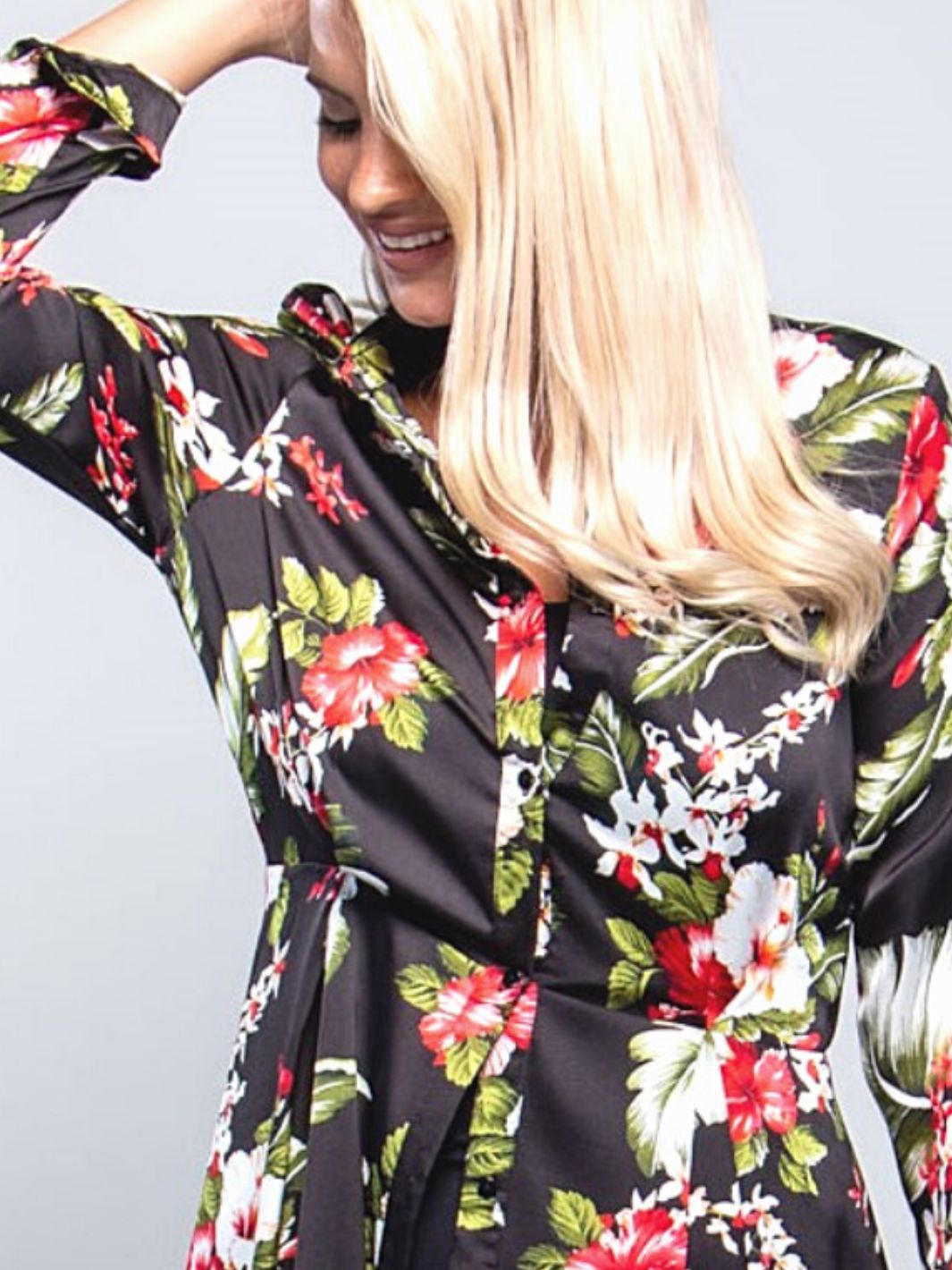 Vestido Túnica Floral Vestidos Dine & Dance