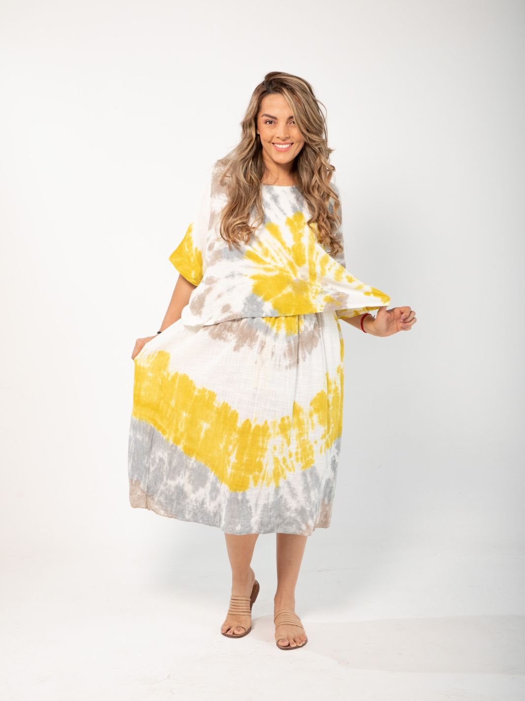 Vestido y Top Tie Dye Todo En Uno Vestidos Dine & Dance