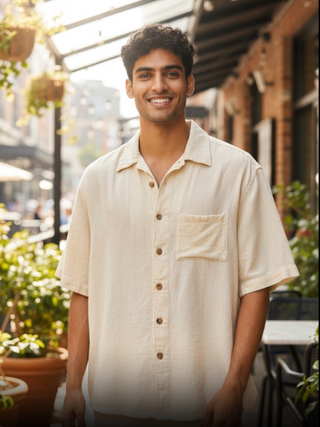Camisa Ken de Algodón Blusas y Camisas Abacá Hueso