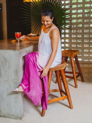 Vestido Ombré De Seda