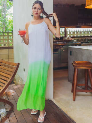 Vestido Ombré De Seda
