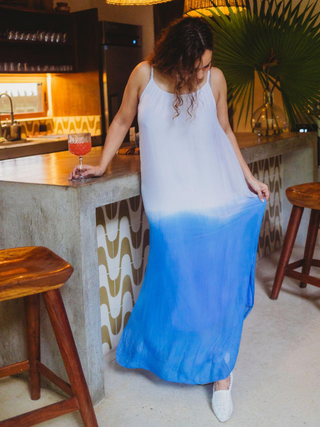 Vestido Ombré De Seda