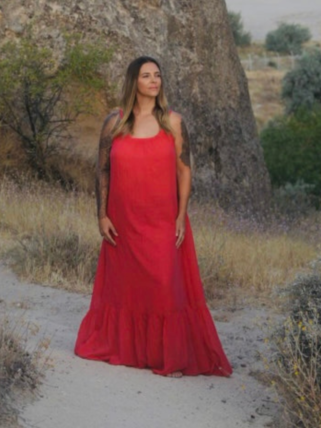 Vestido Cappadocia Vestidos Dine &amp; Dance Rojo Coral