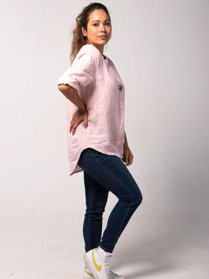 Blusa De Lino Esencia Vintage Blusas y Camisas Dine &amp; Dance 