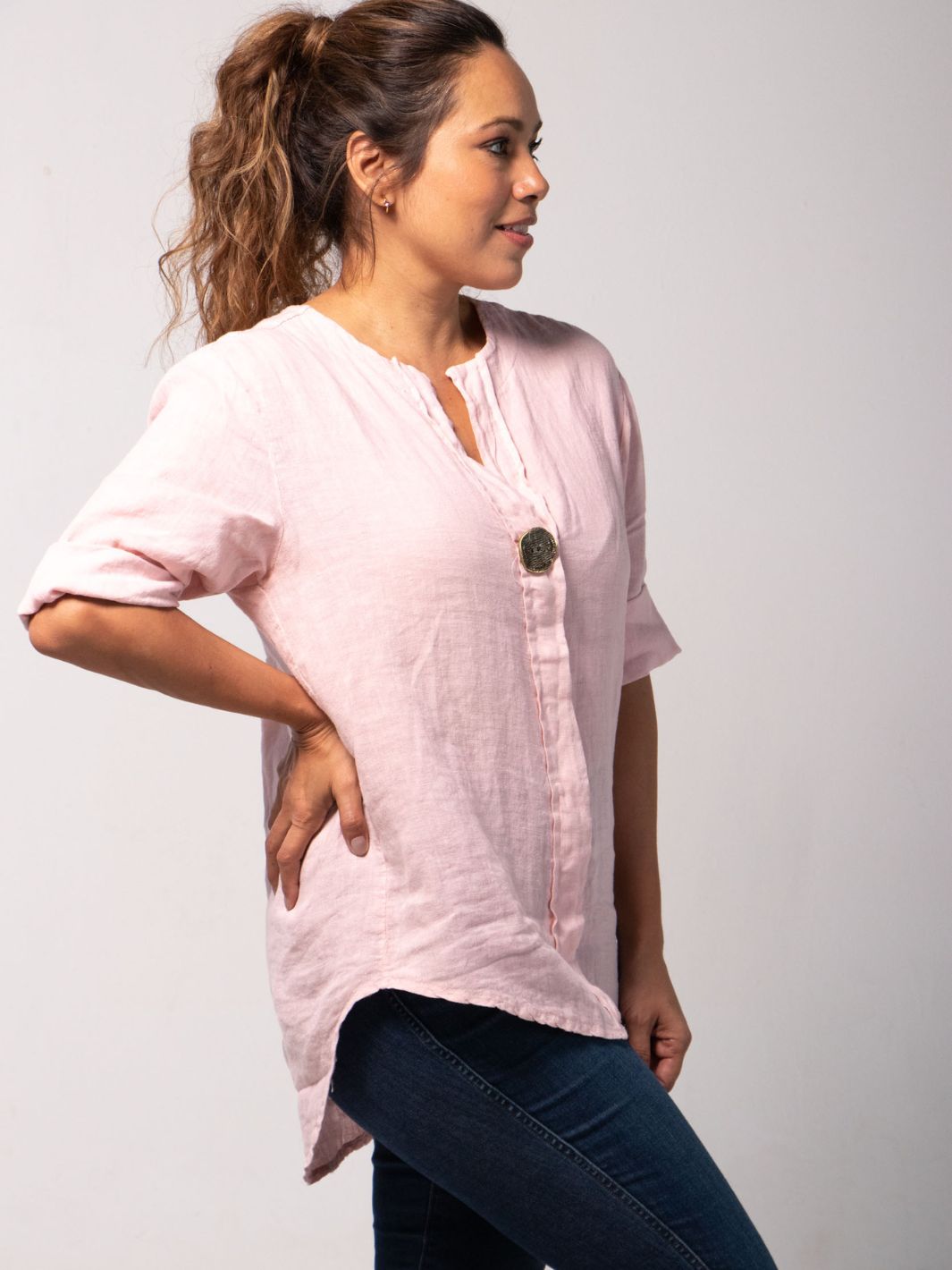 Blusa De Lino Esencia Vintage Blusas y Camisas Dine &amp; Dance