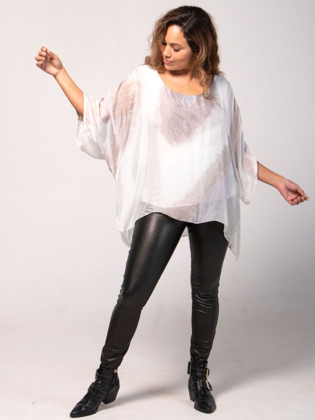 Blusa De Seda Tie-Dye Blusas y Camisas Dine &amp; Dance