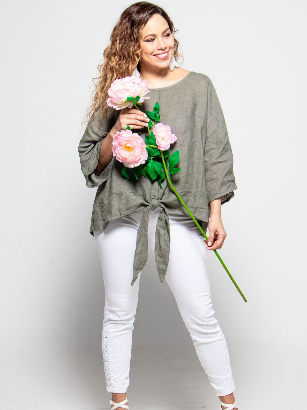 Blusa Elegancia Atada Blusas y Camisas Dine &amp; Dance Verde Olivo