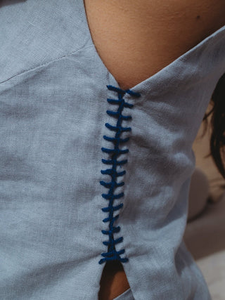 Blusa Corse Tribal De Lino Blusas y Camisas Hammam