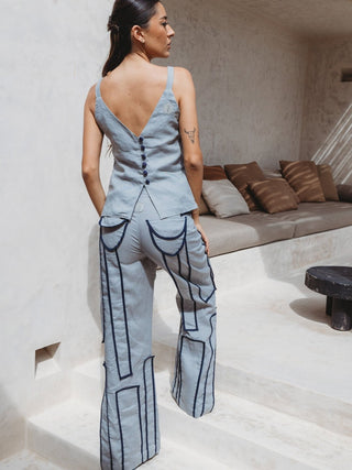 Blusa Corse Tribal De Lino Blusas y Camisas Hammam