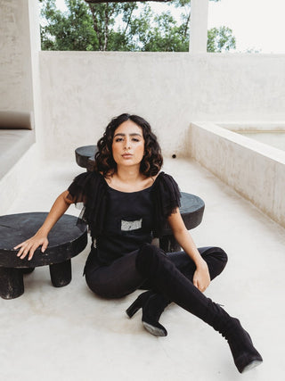 Blusa Corse Tribal Mesh Blusas y Camisas Hammam