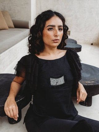 Blusa Corse Tribal Mesh Blusas y Camisas Hammam