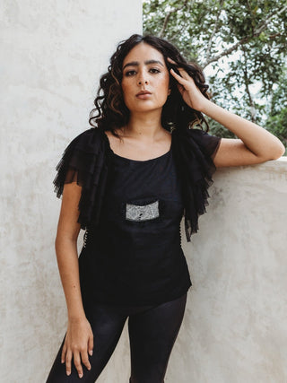 Blusa Corse Tribal Mesh Blusas y Camisas Hammam