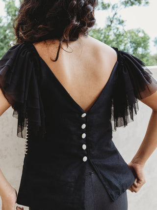 Blusa Corse Tribal Mesh Blusas y Camisas Hammam