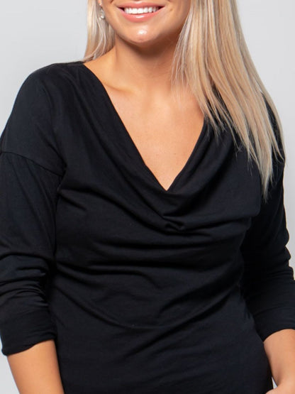 Blusa Cuello Acogedor Blusas y Camisas Dine &amp; Dance