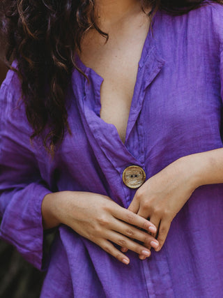 Blusa De Lino Esencia Vintage Blusas y Camisas Dine & Dance