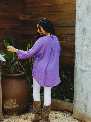 Blusa De Lino Esencia Vintage Blusas y Camisas Dine & Dance
