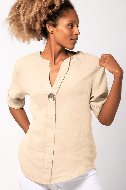 Blusa De Lino Esencia Vintage Blusas y Camisas Dine &amp; Dance Arena