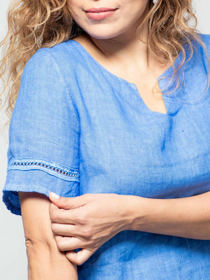 Blusa De Lino Toque Fresco Blusas y Camisas Dine &amp; Dance