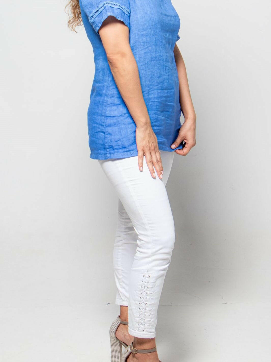 Blusa De Lino Toque Fresco Blusas y Camisas Dine &amp; Dance