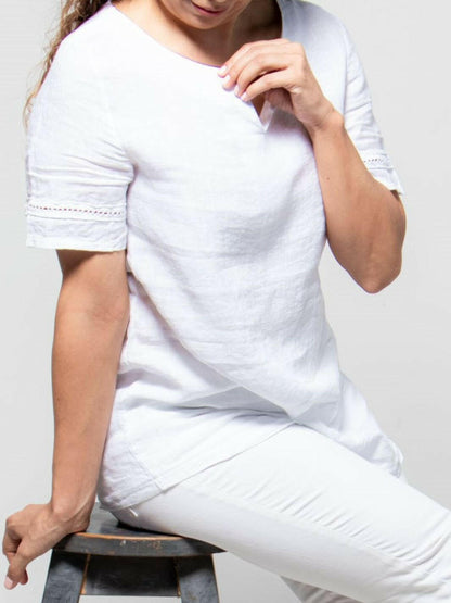 Blusa De Lino Toque Fresco Blusas y Camisas Dine &amp; Dance