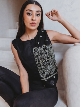 Blusa Nemrut Bali de Lino Blusas y Camisas Hammam Negro
