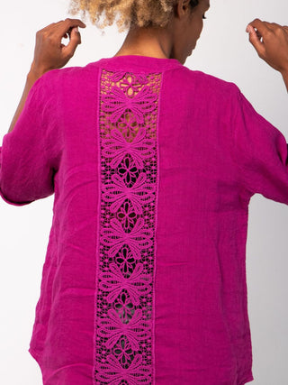Camisa De Lino La Mexicana Blusas y Camisas Dine & Dance