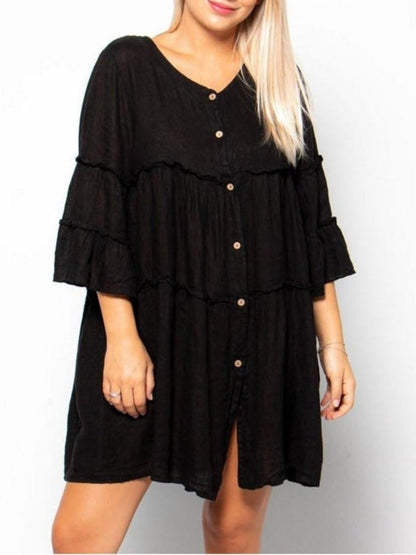 Camisero Botonero De Lino Blusas y Camisas Dine &amp; Dance