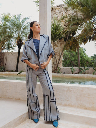 Chaqueta Tepalcate Lino Corta Abrigos y Chaquetas Hammam