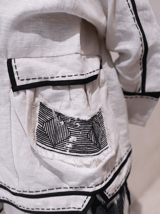 Chaqueta Tepalcate Lino Larga Abrigos y Chaquetas Hammam