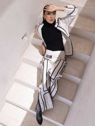 Chaqueta Tepalcate Lino Larga Abrigos y Chaquetas Hammam