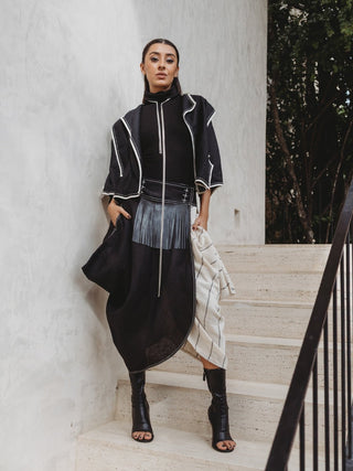 Falda Biasa de Lino falda Hammam Negro