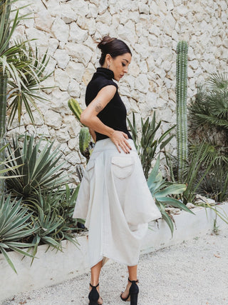 Falda Biasa de Lino falda Hammam