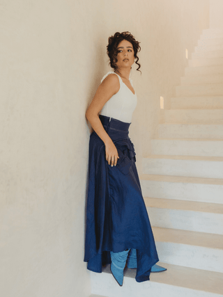 Falda Farf En Lino falda Hammam