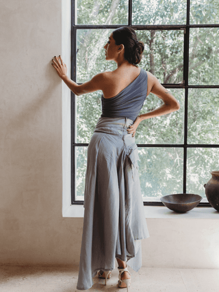 Falda Farf En Lino falda Hammam