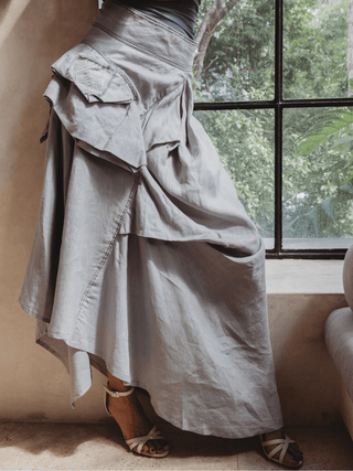 Falda Farf En Lino falda Hammam