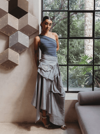 Falda Farf En Lino falda Hammam