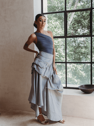 Falda Farf En Lino falda Hammam