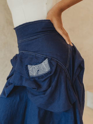 Falda Farf En Lino falda Hammam