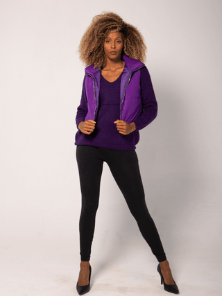 Gilet Puffer Destello De Color Abrigos y Chaquetas Dine & Dance Morado